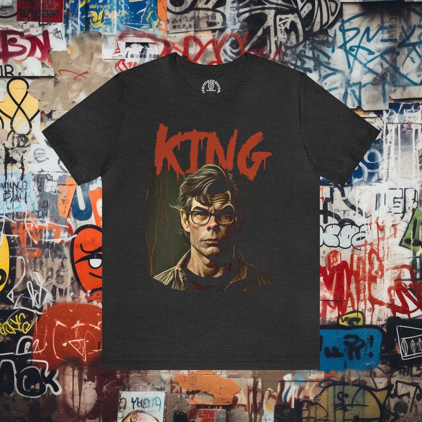 T-Shirt - Stephen King Comic Shirt - Soft-cotton T-shirt - Author Tee from Crypto Zoo Tees