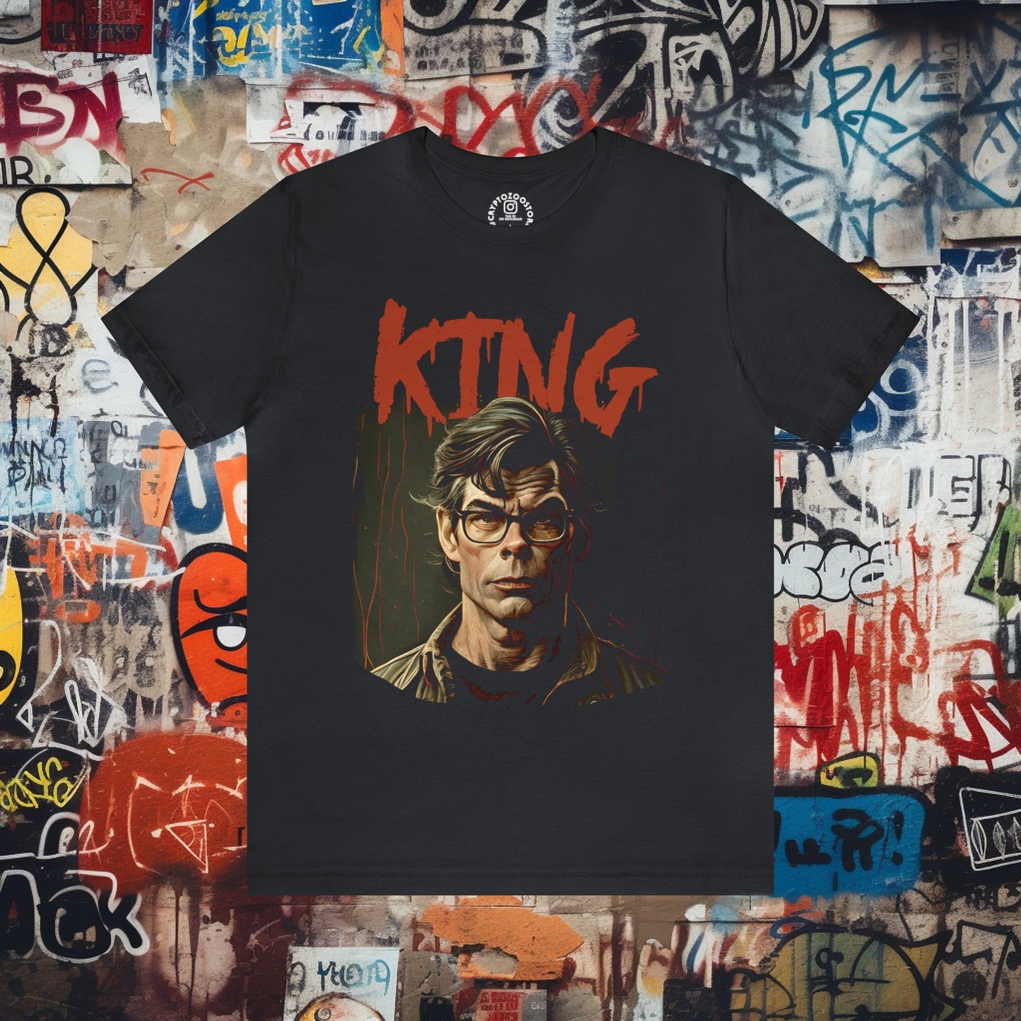 T-Shirt - Stephen King Comic Shirt - Soft-cotton T-shirt - Author Tee from Crypto Zoo Tees