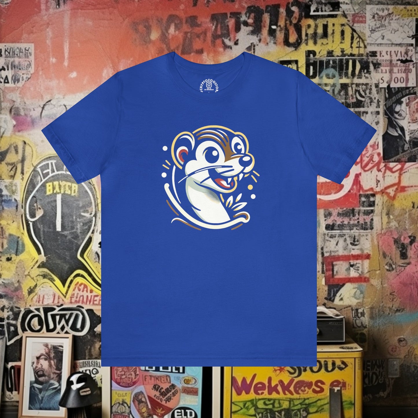 T-Shirt - Weasel Old School American Traditional Shirt - Soft Cotton T-Shirt - Tattoo Tee< from Crypto Zoo Tees