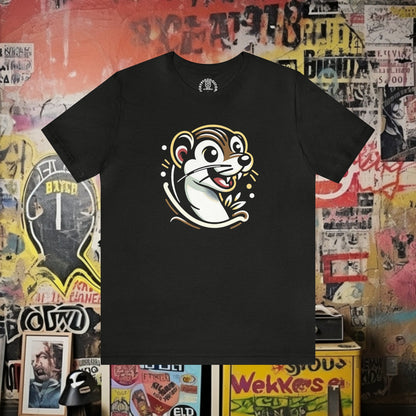 T-Shirt - Weasel Old School American Traditional Shirt - Soft Cotton T-Shirt - Tattoo Tee< from Crypto Zoo Tees