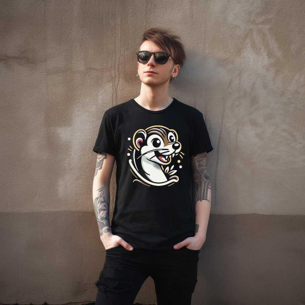 T-Shirt - Weasel Old School American Traditional Shirt - Soft Cotton T-Shirt - Tattoo Tee< from Crypto Zoo Tees